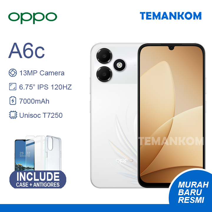 Oppo A6C 128GB 12GB RAM baru 4/128 4+8 extend RAM 4GB A6 C Military Grade kuat GARANSI RESMI