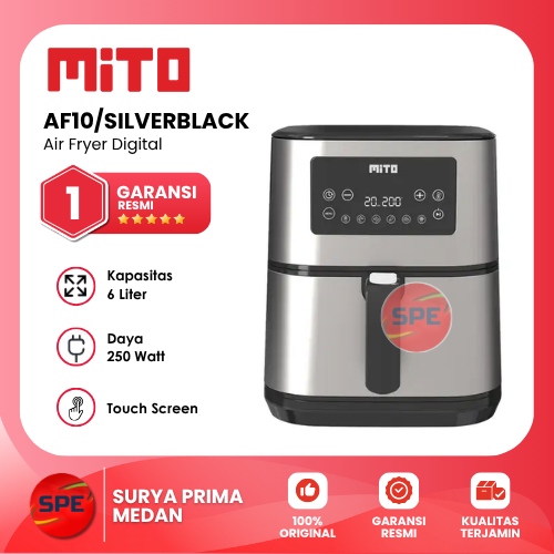 AIR FRYER DIGITAL MITO KAPASITAS 6 LITER AF10 GARANSI RESMI (MEDAN)