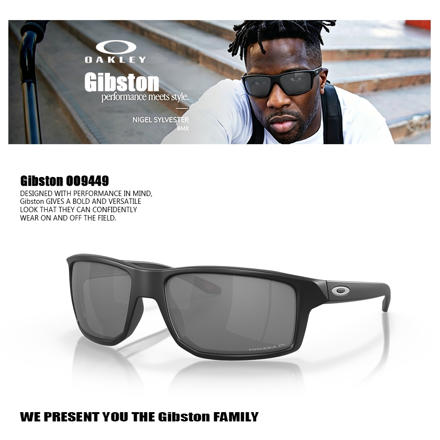 Kacamata Oakley Gibston OO9449, Frame Pria Wanita Prizm Polarized Anti UV,Desain Sporty Kekinian Aut