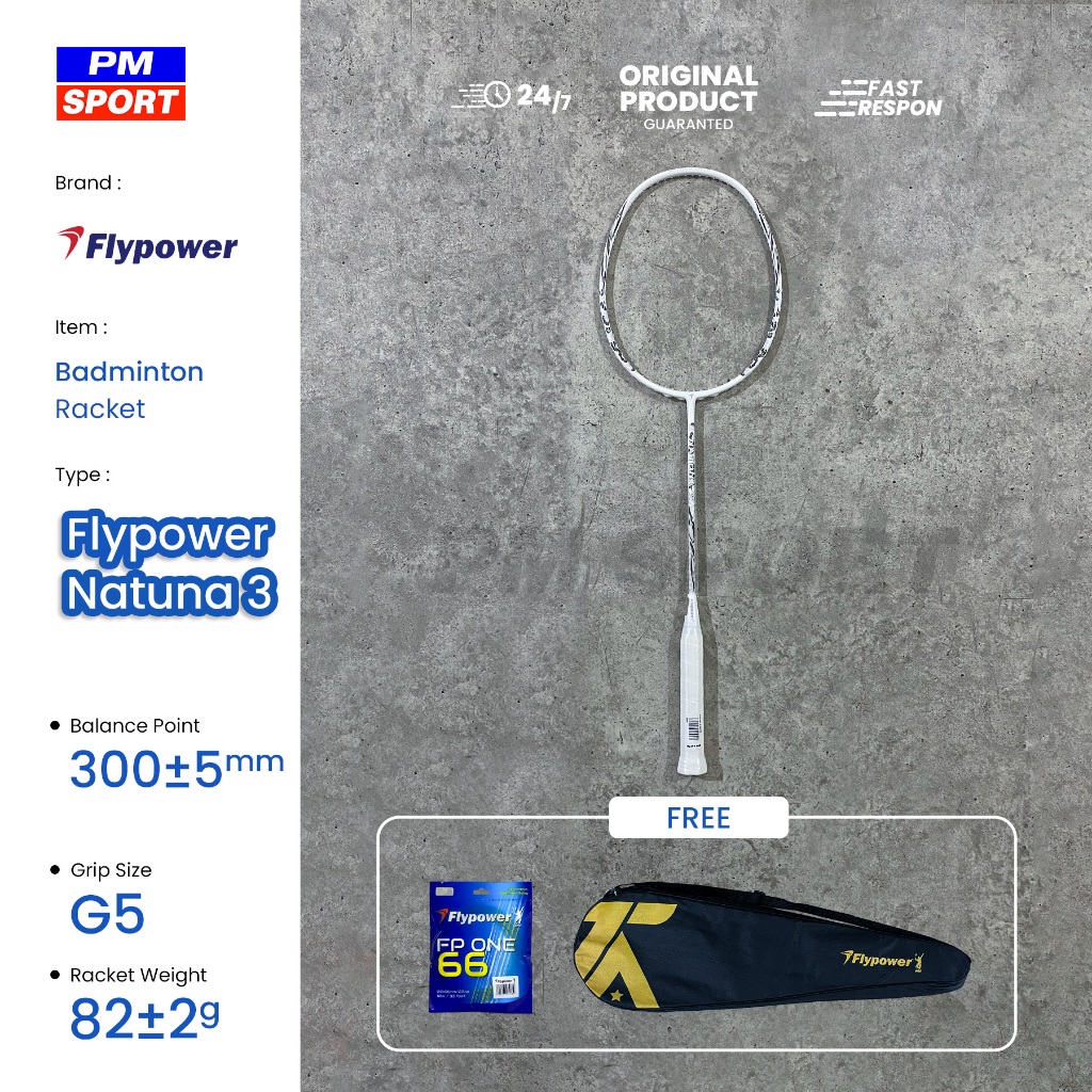 RAKET BADMINTON FLYPOWER NATUNA 3 BULUTANGKIS ORIGINAL