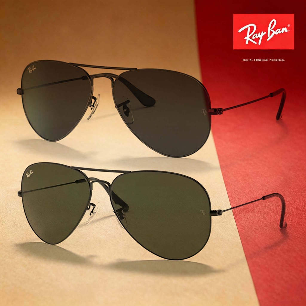 Kacamata Hitam Ray-Ban Aviator Classic RB3025 Black Unisex Sunglasses