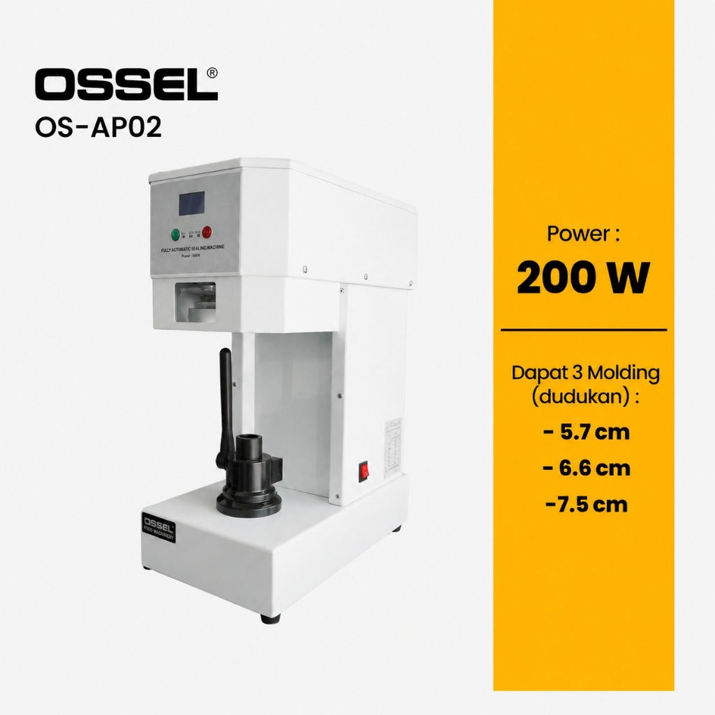 OSSEL Mesin Can Seamer Can Sealer Penutup Kaleng Botol Popcan Otomatis OS-AP02 OSSEL
