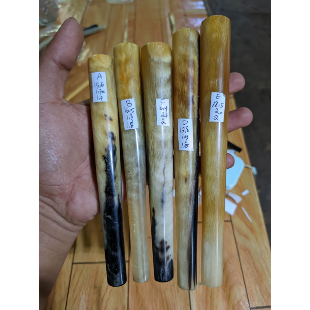 koleksi terbaru dari pipa tanduk domba garut model bulat padat