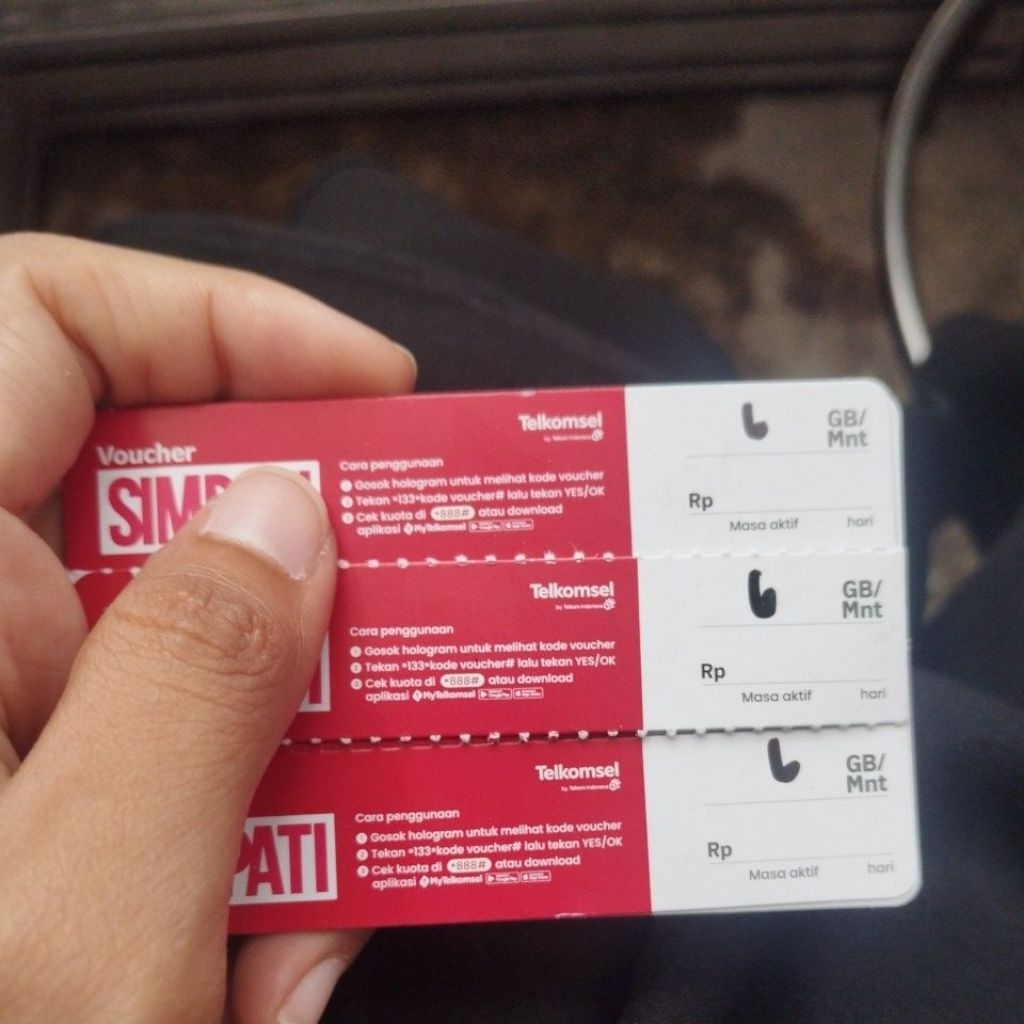 Voucher Kosong Telkomsel Sumbagteng 75 SN/25 Lembar - Mudah Diinjek, Wilayah Sumatera