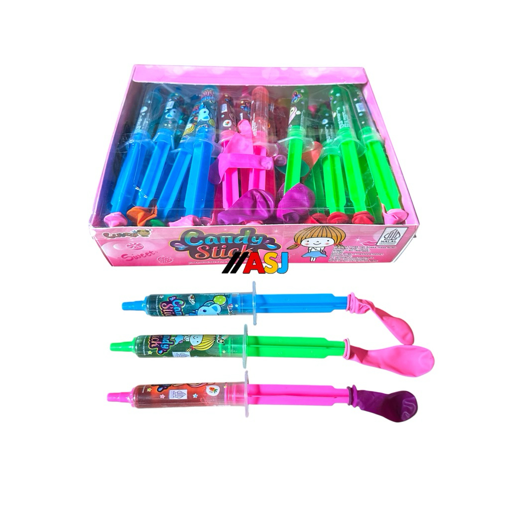 Permen Jelly Suntikan Pasta Balloon Isi 30pcs Rasa Buah Manis Kenyal Viral Best Seller