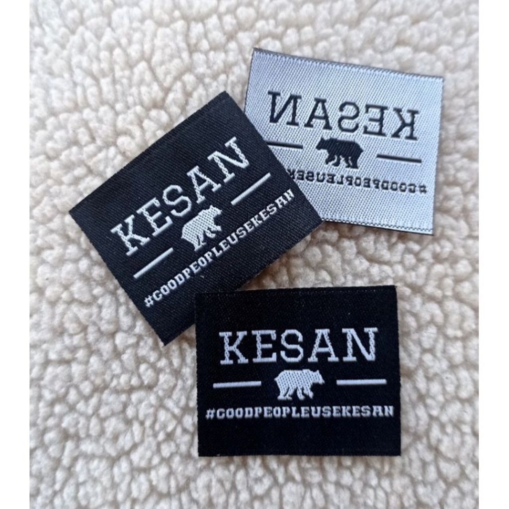 label pakaian 3x6cm Free desain label woven bordir custom woven mask woven lembut/desain custom /lab