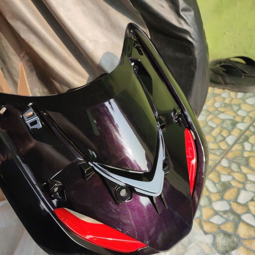 TAMENG DEPAN KAP BODY DEPAN REVO AT MATIC REVO DX 110 REVO ABSOLUTE VIOLET 64500-KWW-A70POV SET GARN