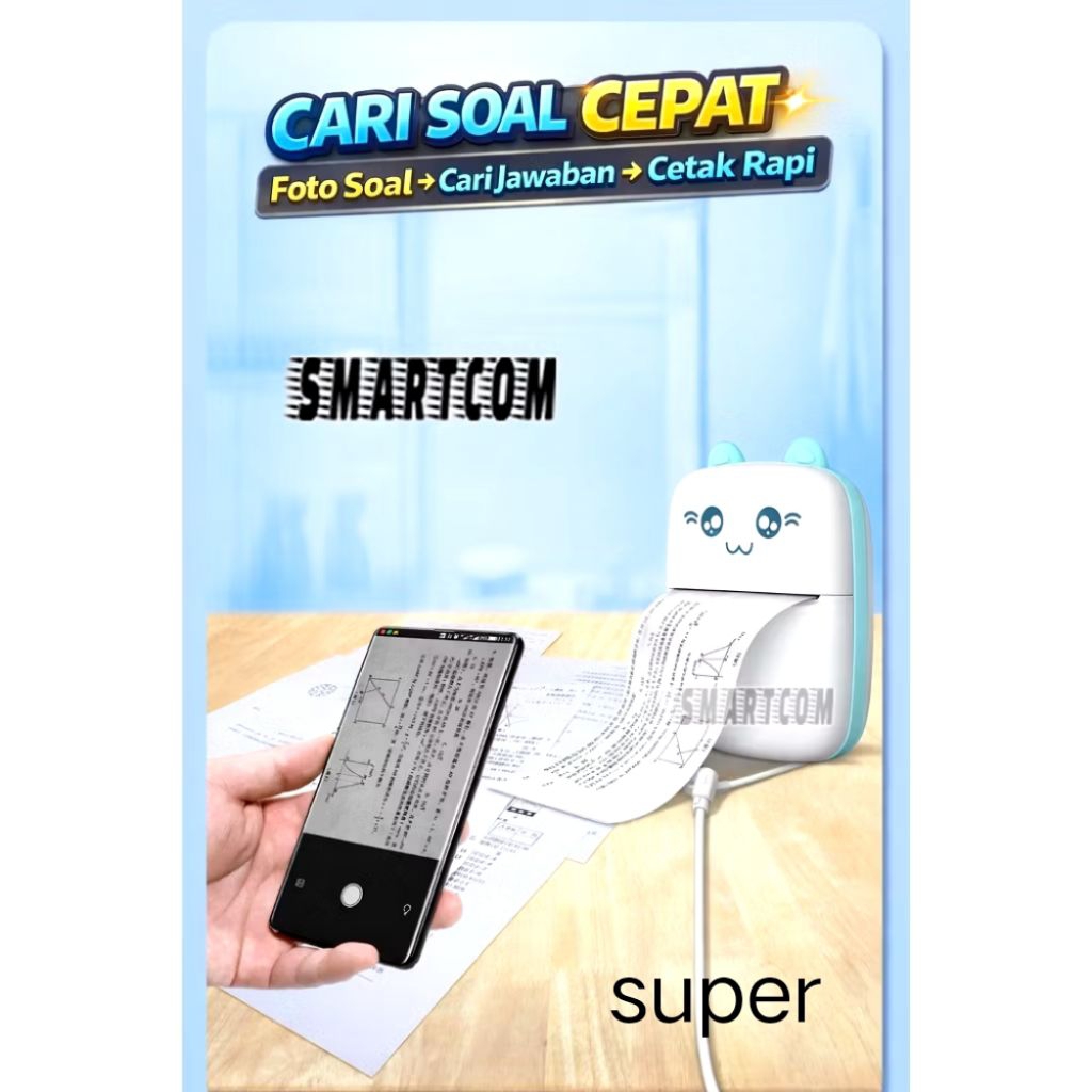printer mini thermal printer resi label serbaguna canggih Bluetooth