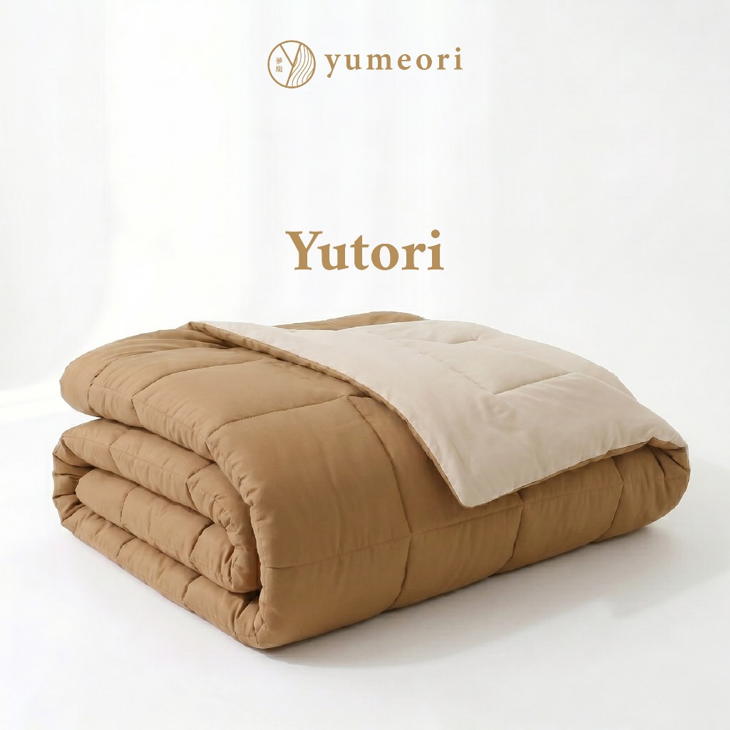 Yumeori - YUTORI [BED COVER ONLY] Aesthetic Japanese Style Minimalis Two Tone