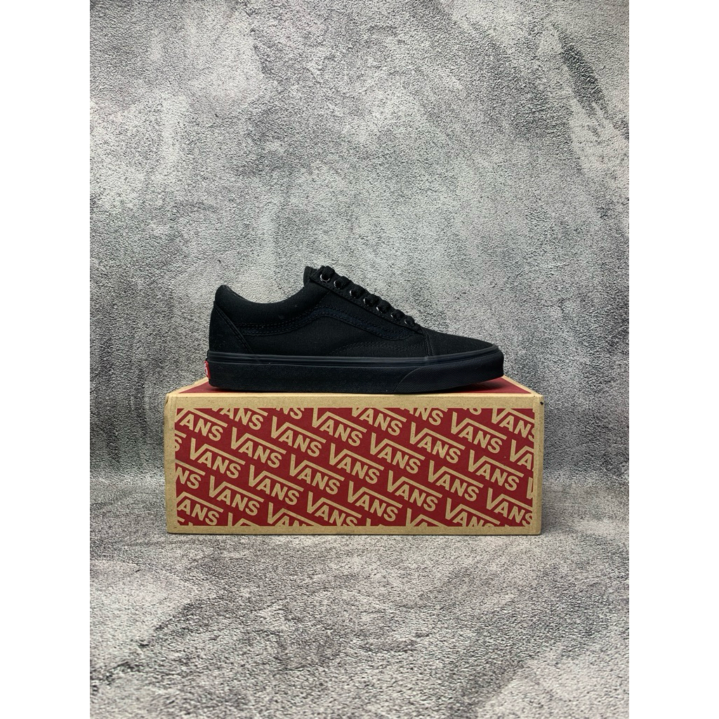 Sepatu Second Original Box  Vans Old Skool Full Black  Size 39 insole 25 cm
