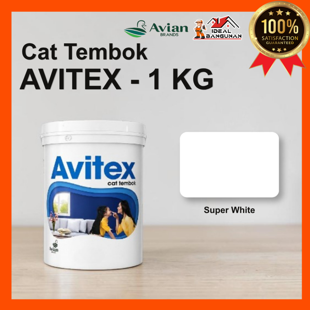 AVITEX SW SUPER WHITE - 1 KG | AVITEX 1 KG | CAT TEMBOK 1 KG | CAT TEMBOK AVIAN 1 KG