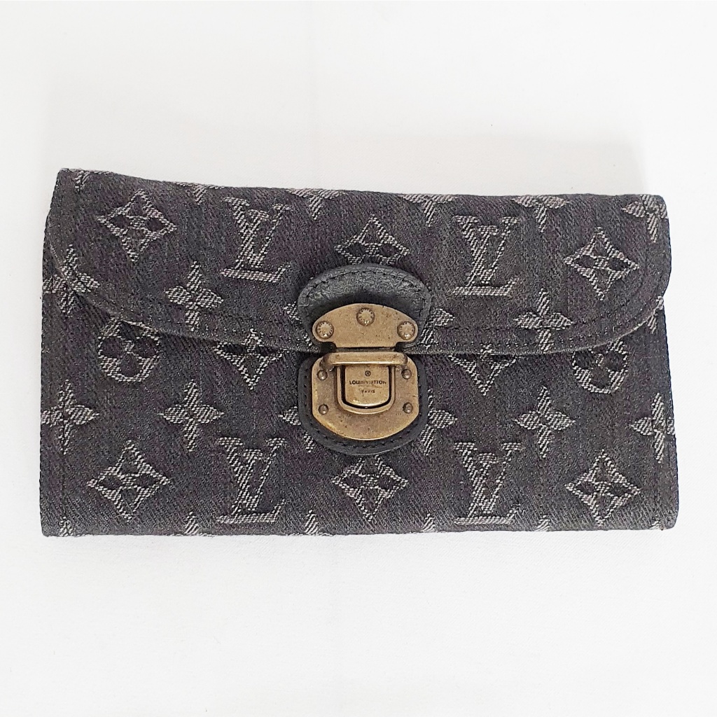 LV Denim Long Wallet Bifold