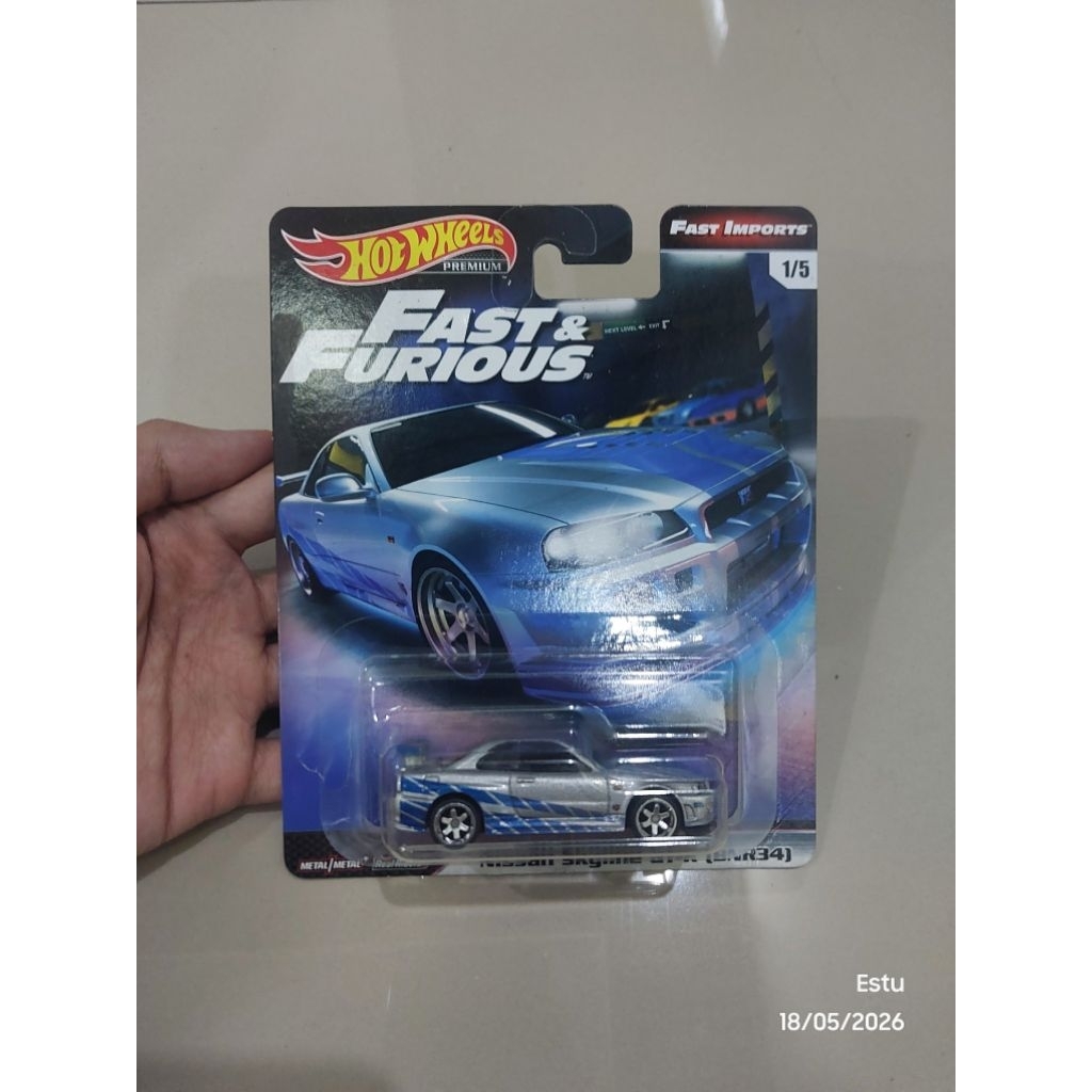 Hot Wheels Nissan Skyline GT-R R34 Fast & Furious Fast Imports loose