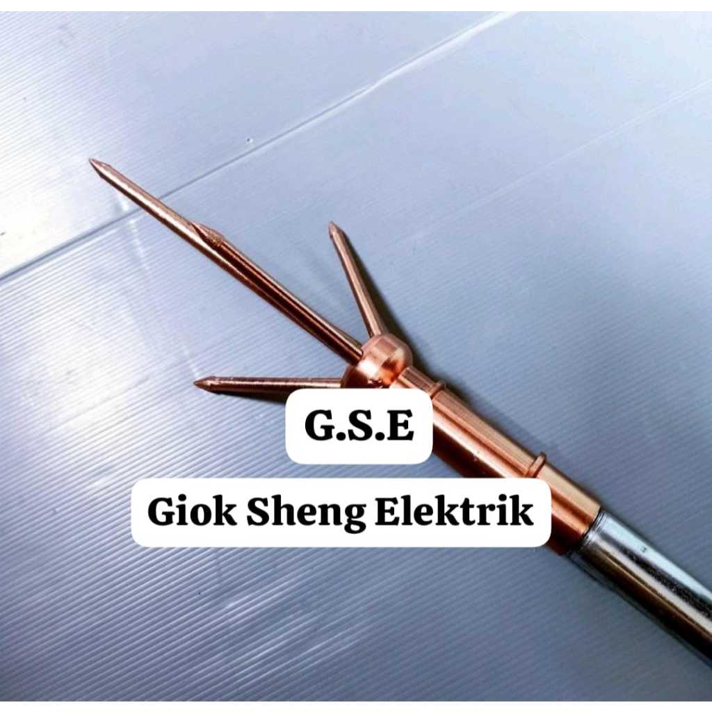 SPLITZEN TRISULA 3/4" PENANGKAL PETIR TEMBAGA + MOUNTING