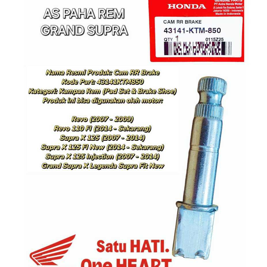 As Paha Rem Grand Supra X 125 43141-KTM-850