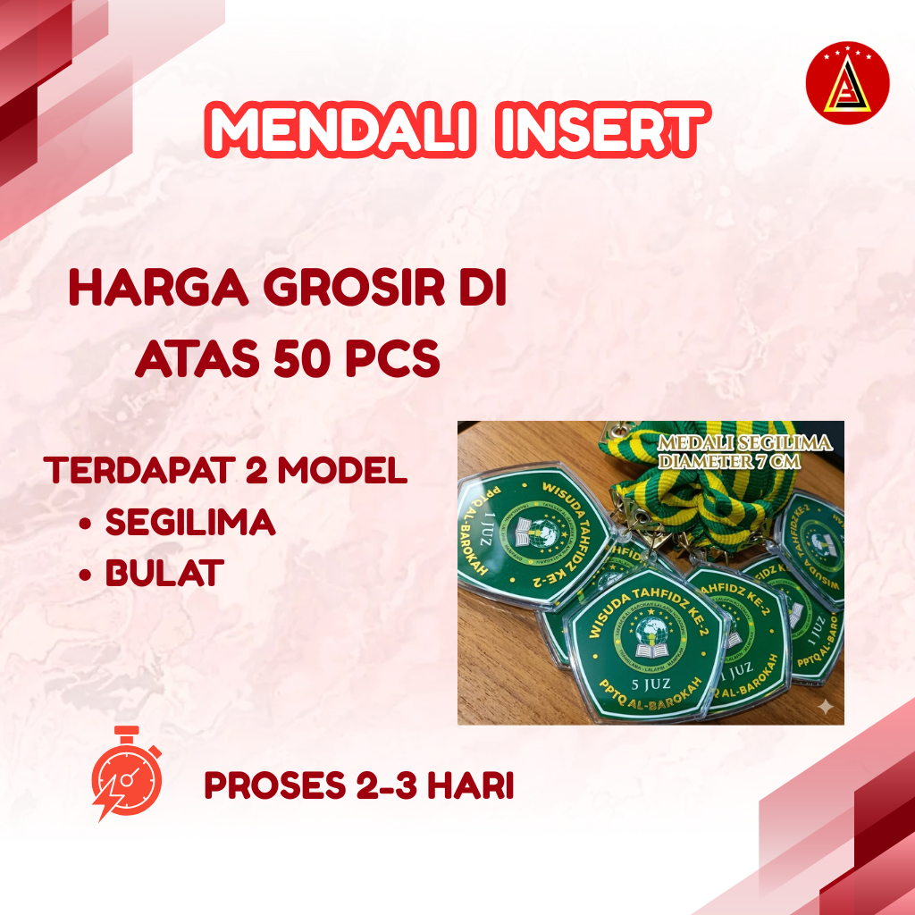 MENADALI INSERT / MENDAALI WISUDA / MENDALI GROSIR