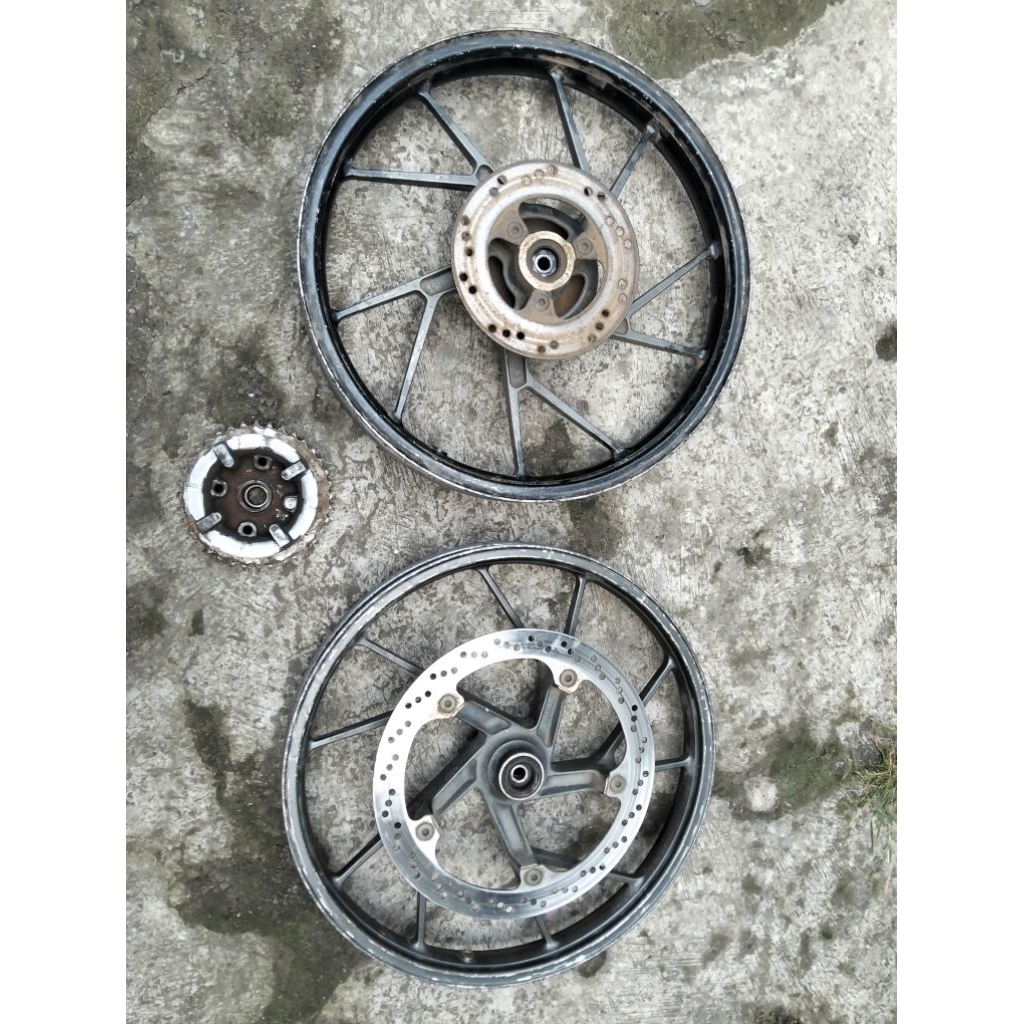 Velg fullset napgear Satria Fu/Shogun Sp 125 old original copotan