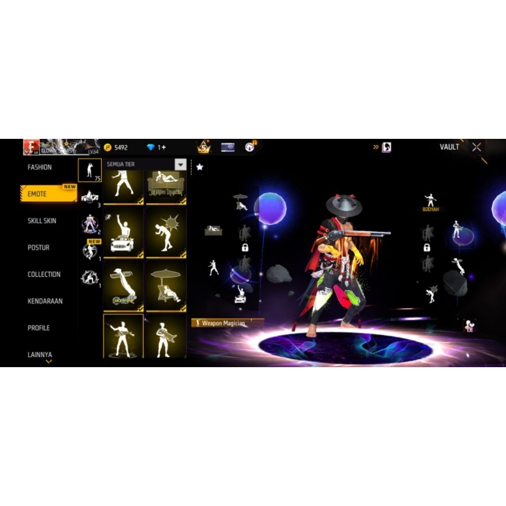 AKUN FF SPEK SG EVO MAX 2 COWOK/CEWEK