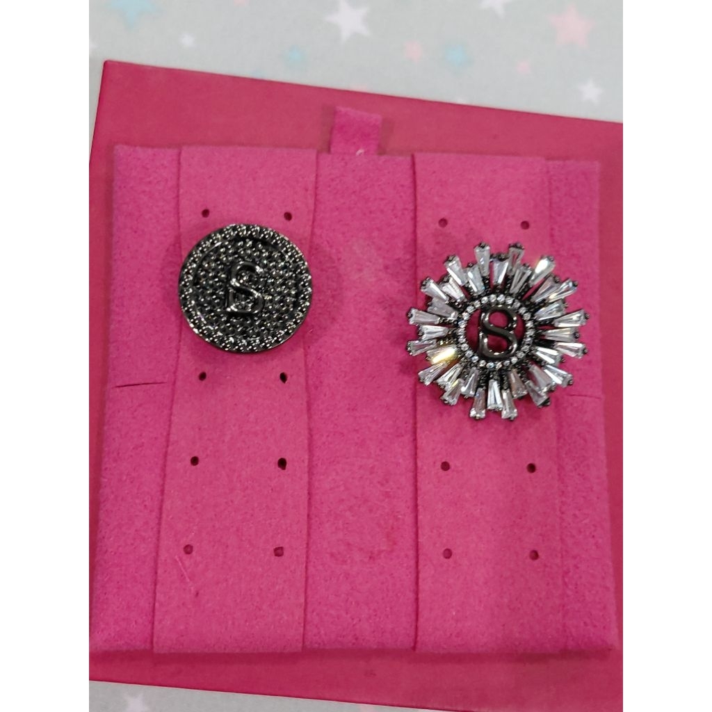 Hematite Round Pin Brooch Package 05 Buttonscarves baru dan siap kirim