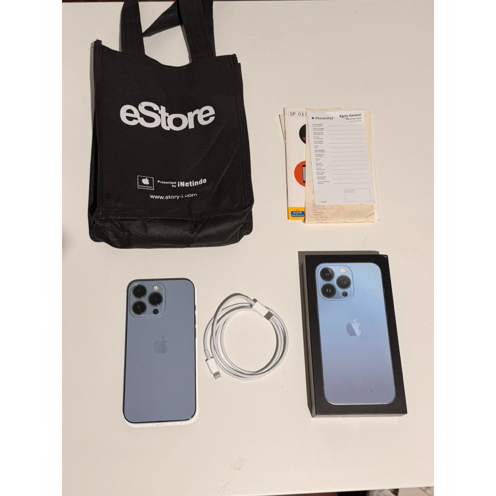 IPHONE 13 PRO 1TB SIERRA BLUE EX IBOX - SECOND RESMI ORIGINAL