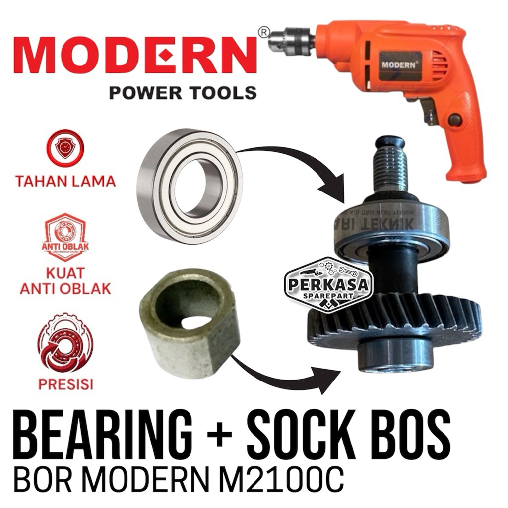 Bearing As Dan Sock Bos Bor Modern M2100C Klaher Besar Di As Spindle Dekat Kepala Bor Dan Sock Bos B