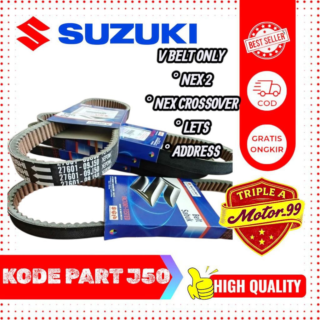 V BELT ONLY SUZUKI NEX 2 KODE J50 HIGH QUALITY