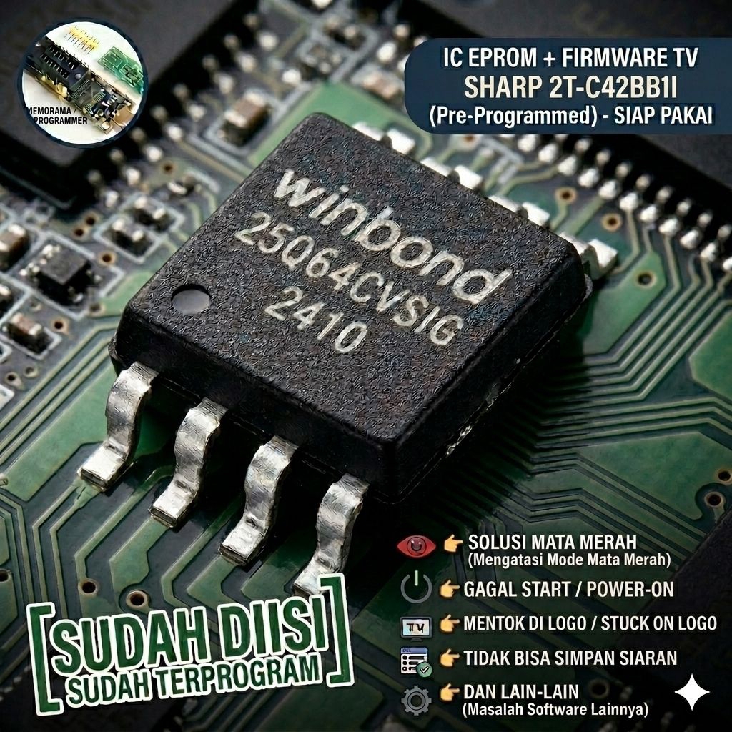Sharp 2T-C42BB1I ic eprom sudah diisi firmware