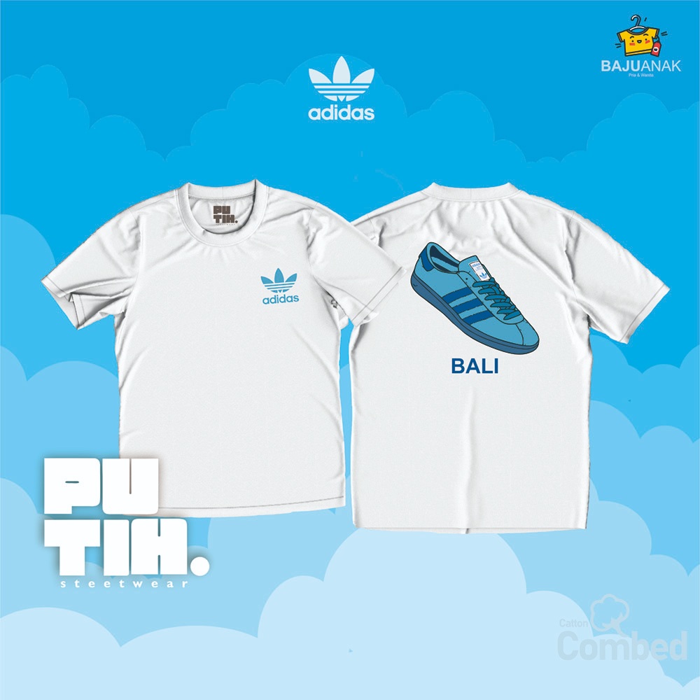 Kaos Anak 1Thn-12Thn Catton Combad 30s Premium ADI BALI Putih Lengan Pendek  011