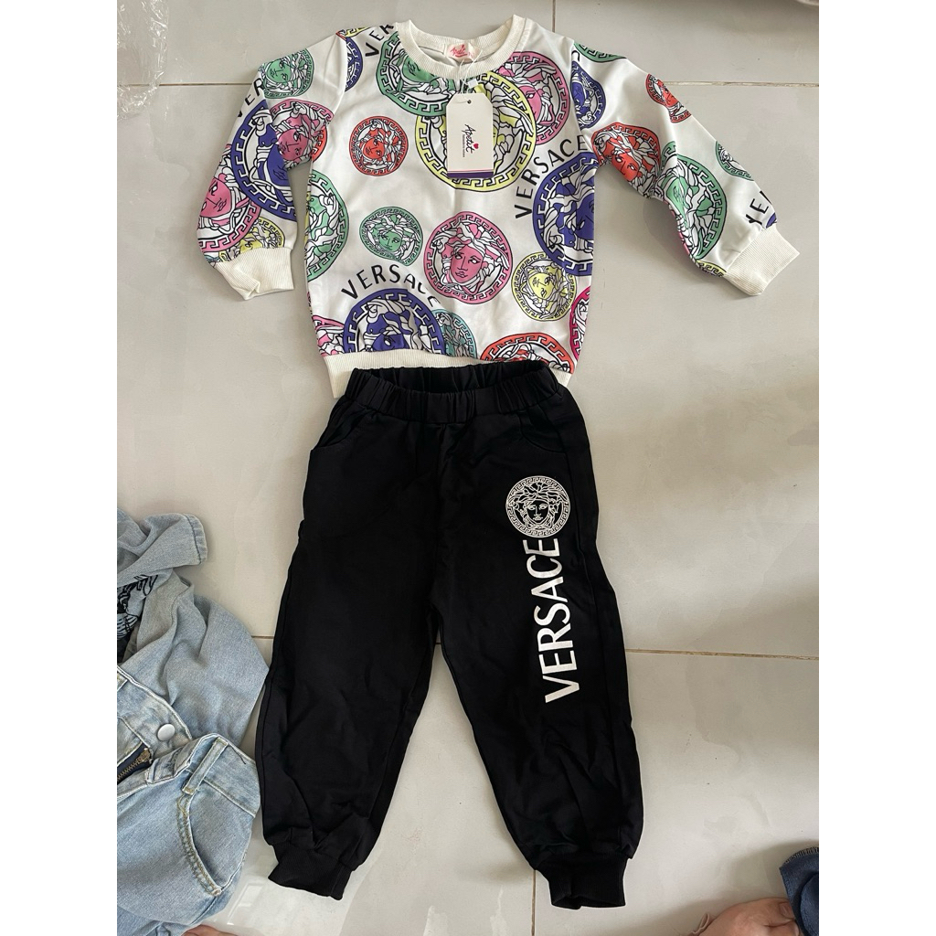 setelan sweater versace anak premium