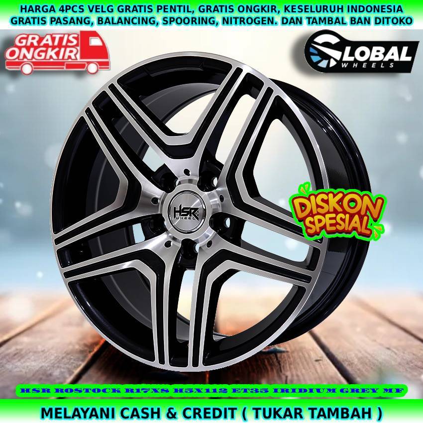 Velg Ring17 cocok untuk mobil Audi| Clubman| Mercy| dll velg hsr rostock R17