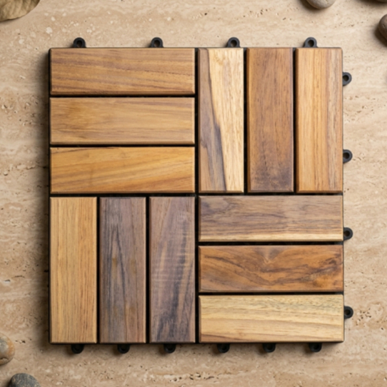 Lantai Kayu Jati / Teak tile / Flooring / Decking Tile kayu jati