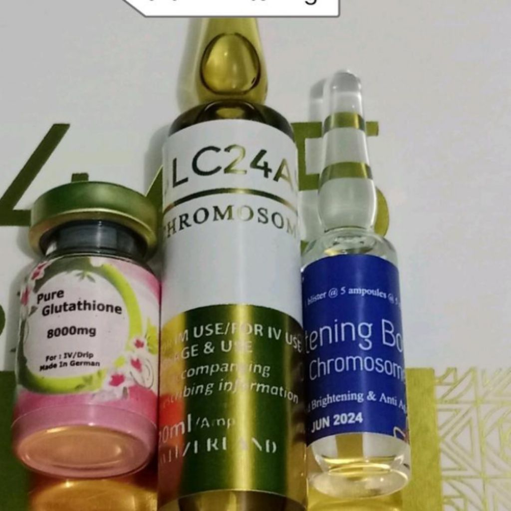 1paket infus whitening booster+ slc gold 10ml +pure pink original