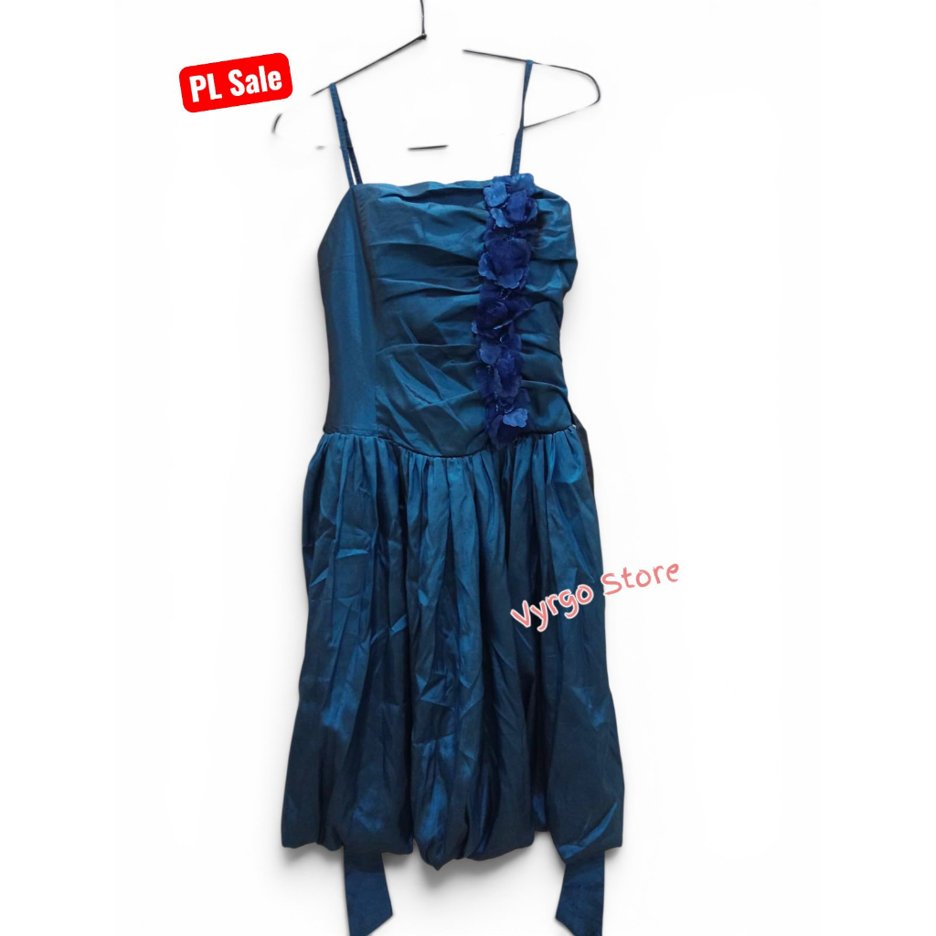 Gaun/Dress Blue Navy Remaja/Dewasa vintage prom dress