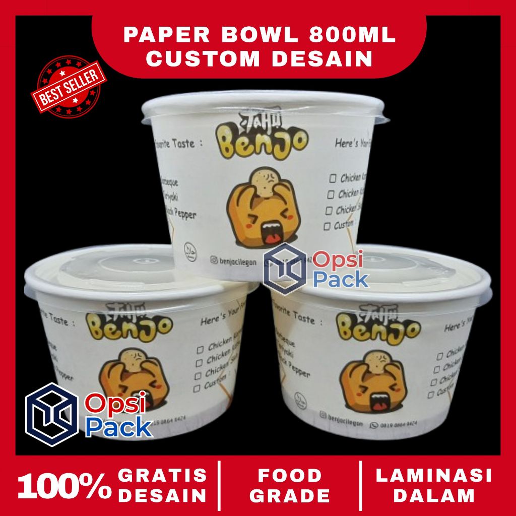 PAPER BOWL 800ML CUSTOM DESAIN PAPER BOLW 800 ML CUSTOM DESAIN BOWL 800 ml CUSTOM DESAIN BOWL 800ml