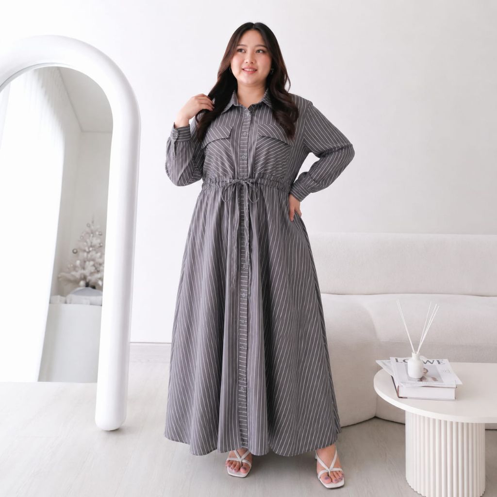 jumbo Gamis Aruni katun Salur ld 120 130 140
