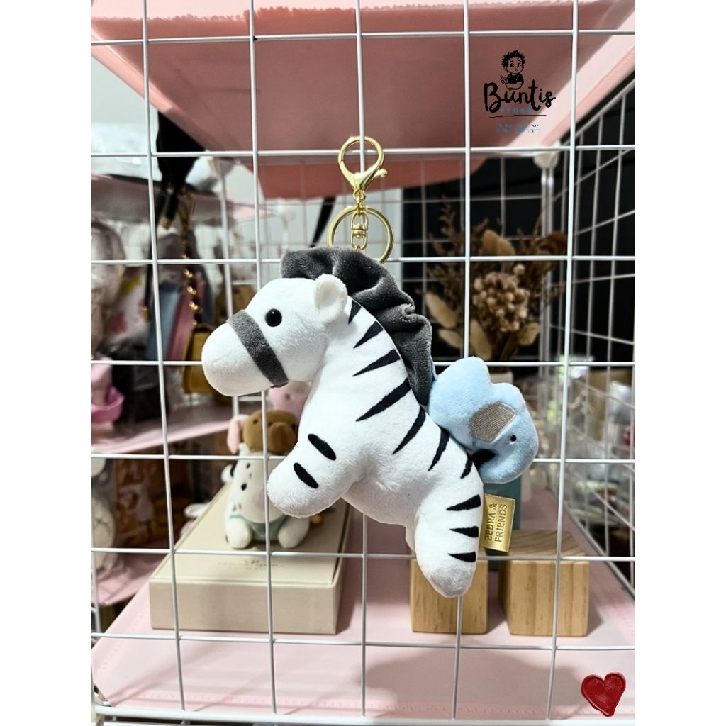 Ganci Boneka Lucu Bag Charm Hewan Zebra Hand Carry Jepang Gantungan Tas Hadiah Gift Mainan Keychain 