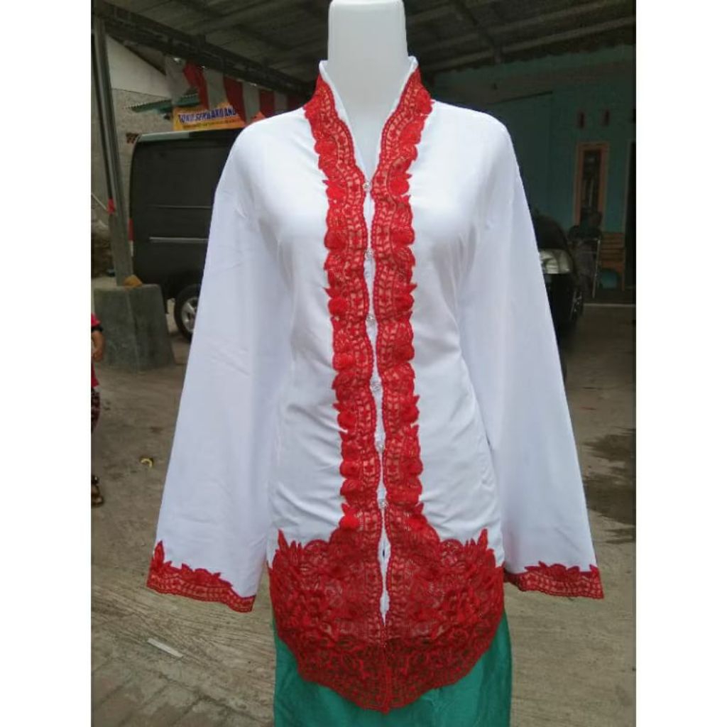 Kebaya Bordir Biasa /Kebaya Sunda Merah Putih (L/P)