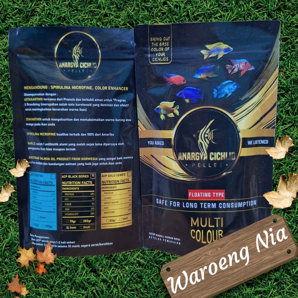 Pelet Ikan ACP Floating / Anargya Cichlid Pellet Black Series Floating / Pelet Ikan Cichlid Premium 