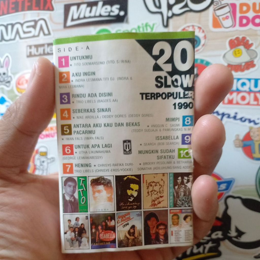 Kaset Pita Kompilasi 20 Slow Terpopuler 1990