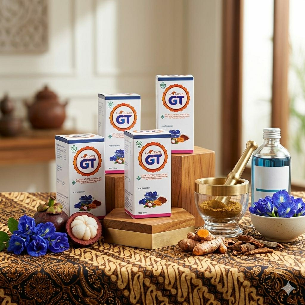 4 Kotak Konsentrat Bunga Telang Garudaqu GT 15 ml