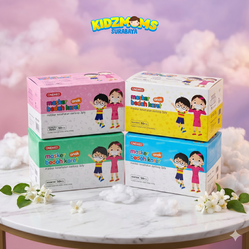 ONEMED Masker 3ply Anak Motif / Masker Anak Onemed Masker Medis Onemed Anak