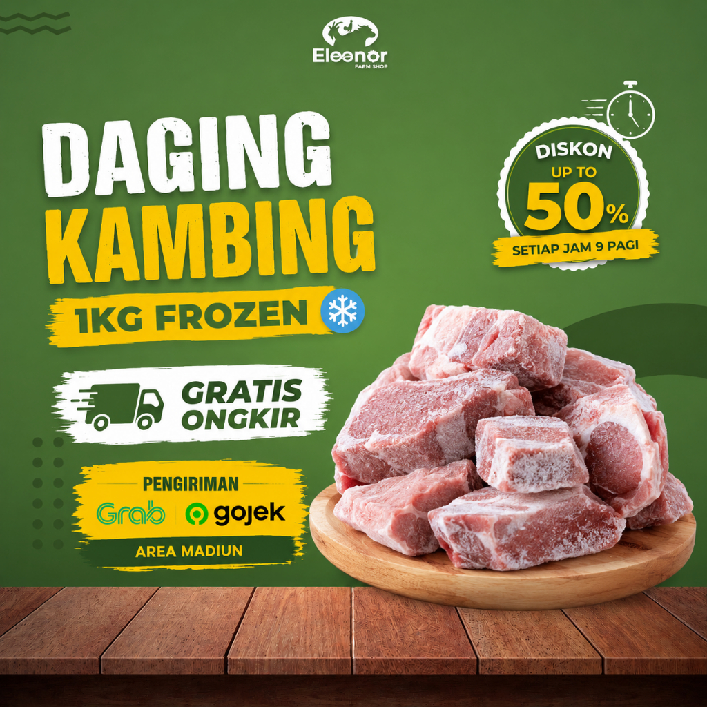Hot Promo Daging Kambing Frozen Beku Per 1KG GRAB GOSEND KAB MADIUN