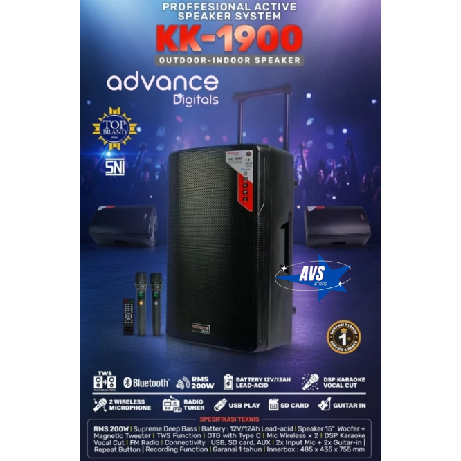 ADVANCE PROFESIONAL ACTIVE SPEAKER KK 1900