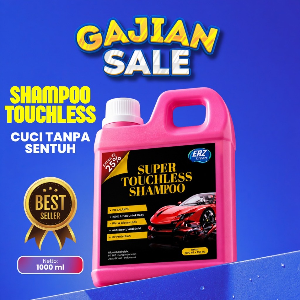 Shampo Salju Motor Mobil 1 Liter Super Touchless/ Shampo Tanpa Sentuh 1 Liter by ERZ Clean - Shampo 