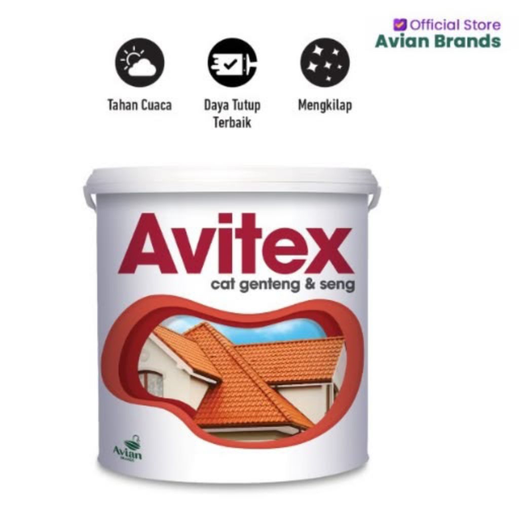 Avitex cat genteng dan seng 4kg, Avitex roof cat genteng dan seng kemasan 4kg, cat khusus genteng da