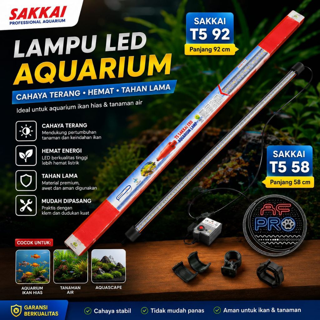 LAMPU AQUARIUM TANNING LED SAKKAI T5 58, T5 92