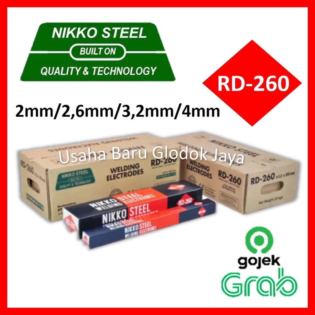 Kawat Las Nikko RD260 2.0MM 2.6MM 3.2MM 4MM 5KG|RD 260 2.0MM 2,6MM 3,2MM 4,0MM