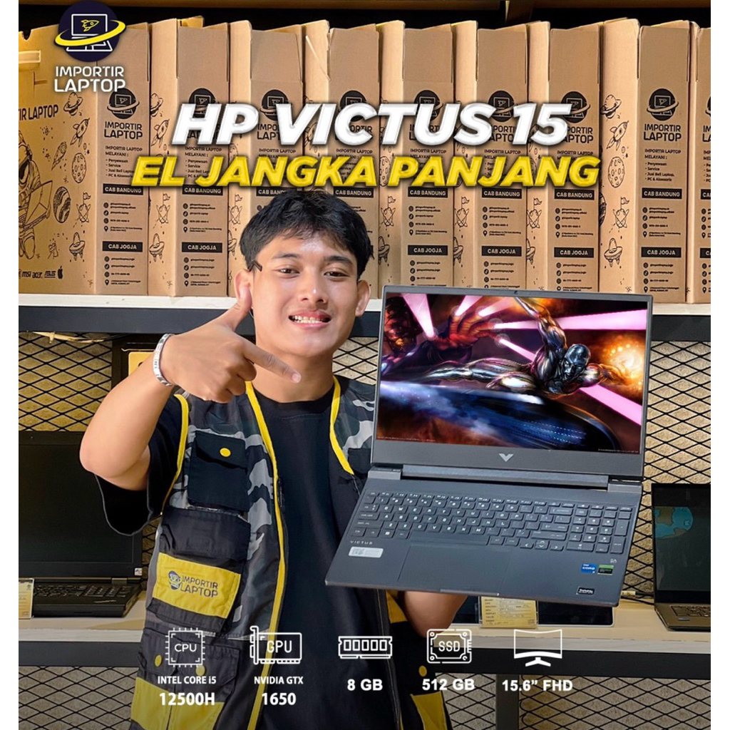 HP VICTUS/ LAPTOP GAMING SUPER SAT SET LAPTOP SECOND GARANSI 1 TAHUN
