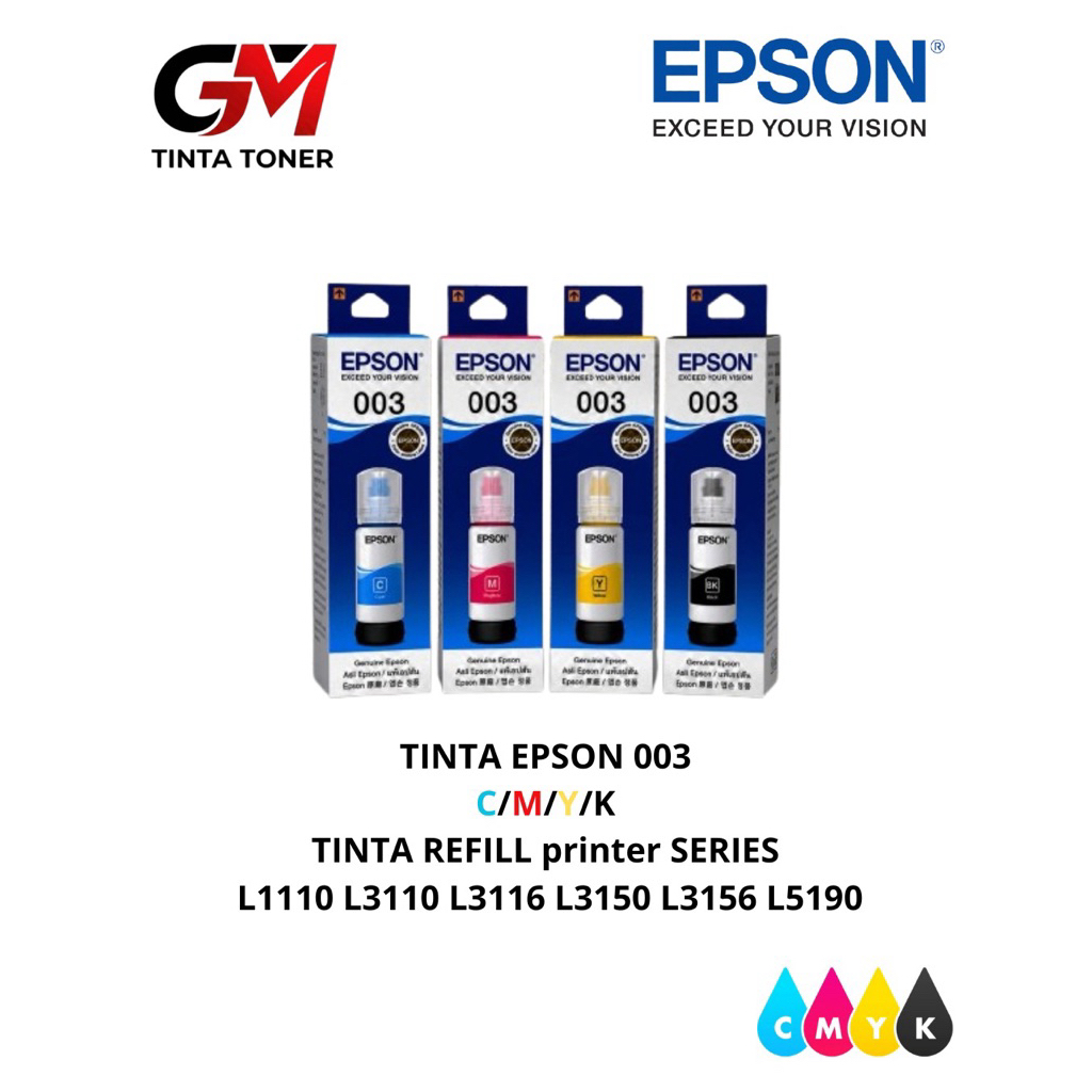 TINTA EPSON ORIGINAL 003 For Printer EPSON L1110,L3110,L3150,L5190