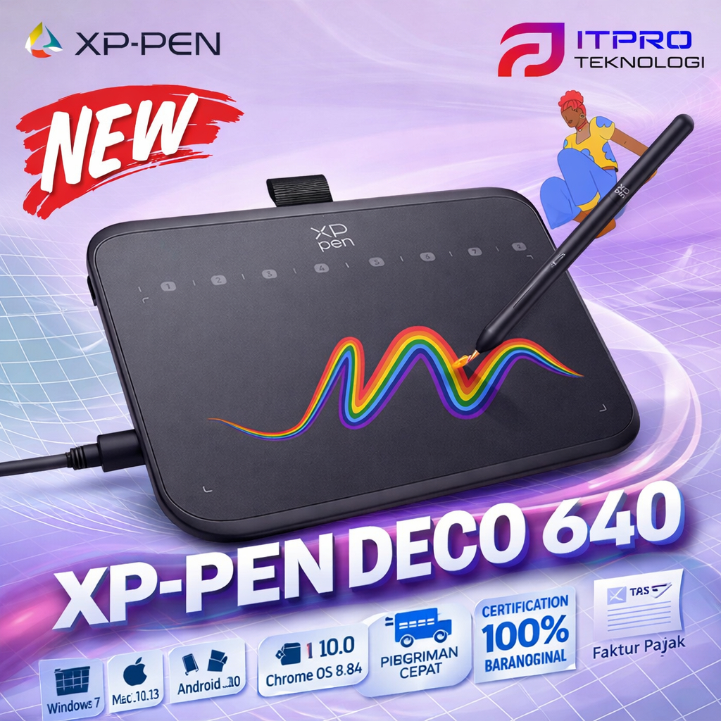 XP-PEN DECO 640 (16K) Graphic Drawing Tablet Pen Tablet